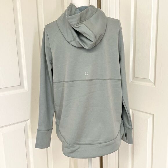 Sweaty Betty Galvanise Running Hoodie Wool-blend Mirage Green Small - Picture 6 of 10